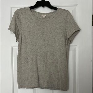 J. Crew Wool Blend Gray Short Sleeve Tee